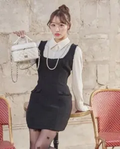 ダーリッチ Darich シャツドッキングツイードミニワンピース (FL)