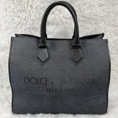 DOLCE & GABBANA　レザートート　美品 関税込 ドルチェ＆ガッバーナ トートバッグ バイカースタイル 黒