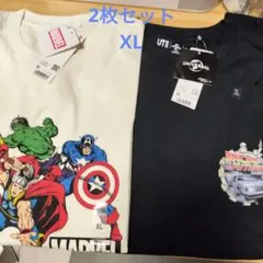 MARVEL & BACK TO THE FUTURE Tシャツ2セット XL