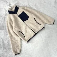 【ナイラス】（M）ボアジャケット ベージュ フリース フルジップアップ