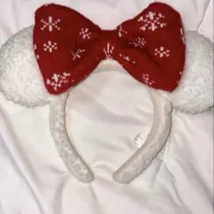 Disney ディズニー カチューシャ クリスマス ミニーちゃん 白色 グッズ