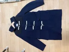 ネイビー ダッフルコート フード付き