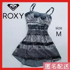 ROXY キャミワンピース モノトーン 総柄 M