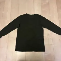 ユニクロ　ヒートテック　コットン　ダークグリーン 長袖ニット