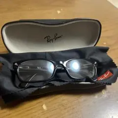 Ray-Ban ブラック 角型メガネ ケース付き - メルカリ