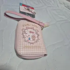 Hello Kitty キーケース ピンク チェック柄