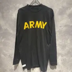 【送料無料】 USA 古着 ARMY アーミー プリント ロンＴ