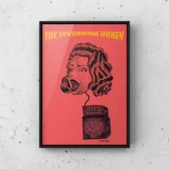 ★A4フレーム付き★オリジナル アートポスター THE SCREAMINGロック