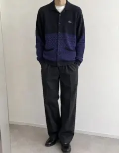 LACOSTE ニットカーディガン 幾何学模様