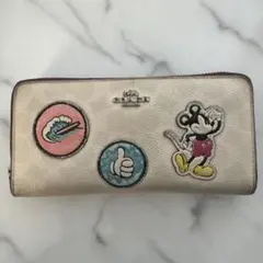 COACH×Disney C7800 ミッキー アート柄 ホワイト 長財布 - メルカリ