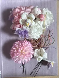 成人式 和装髪飾り3点セット 花モチーフ
