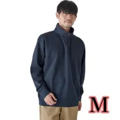 ❤️新品❤️ メンズ　Tシャツ　M ネイビー　ハーフジップ