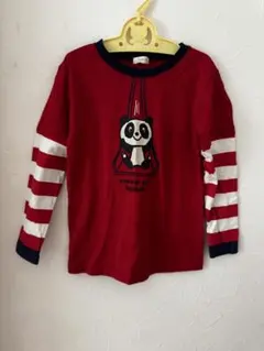 HusHusHパンダプリント 長袖カットソー