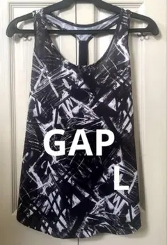 Gap ギャップ　ヨガウェア レーサーバックタンクトップ 総柄　モノトーン速乾Lのサムネイル