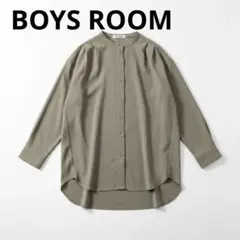BOYS ROOM バンドカラーシャツ カーキ