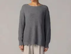 地柄アシンメトリーニット≪手洗い可能≫／ロートレアモン（LAUTREAMONT）