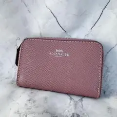 COACH コーチ ミニ コインケース 小銭入れ レザーピンク 小銭