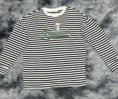 SNOOPY 스누피 PEANUTS 테두리 롱 T 긴팔 T 셔츠 L