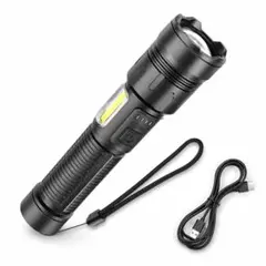 ⭐️LED懐中電灯⭐️ 充電式 Type-C IPX6防滴 軽量 アウトドア車中泊