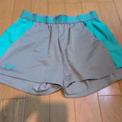 UNDER ARMOUR Lサイズ ショートパンツ グレー/ターコイズ
