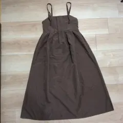 greenparks ピーチタックキャミワンピース　ブラウンのサムネイル
