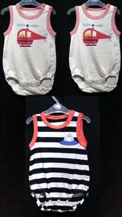 60  ノースリーブ タンクトップ 新生児 子供服 赤ちゃん ロンパース 肌着