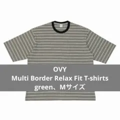 Multi Border Relax Fit T-shirts／green、Mのサムネイル