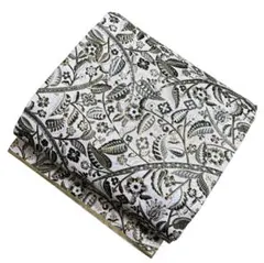 ユ170名古屋帯 両面全通　箔　唐草花柄 正絹 着物帯　仕立て上り　美品