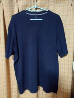 UNIQLO・エアリズム　Tシャツ ネイビー 　Lサイズ　ポケット有