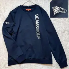 未使用級 ビームスゴルフ ダンボールニット クルーネック タテロゴ 刺繍