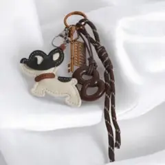 じゃらじゃらキーホルダー　ドッグ　犬　プリッツェル　鍵　そろばん　バッグチャーム