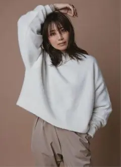 未使用【FORME フォルム】アルパカエアリーニット ホワイト 東原亜希
