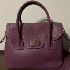 ☆開店セール☆ 使用二日 美品 イアクッチ レザー ロゴプレート 2WAYバッグ