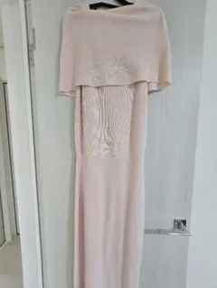 FRAY I.D ピンク ニット ノースリーブ ロングワンピース 着画