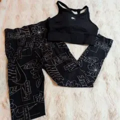 Nike ブラック スパッツ・スポーツブラセット