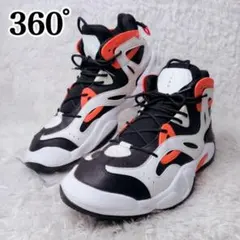 【希少サイズ✨美品✨】360゜ バスケットシューズ ホワイト ブラックのサムネイル