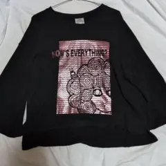 スカラー メッセージプリント 長袖Tシャツ