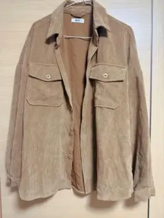 WEGO コーデュロイシャツ M ベージュ