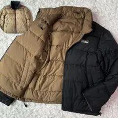 ✨XL相当✨ファーストダウン ダウンジャケット リバーシブル 黒×ブラウン