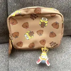 【良品】GU ミニオン コラボ ポーチ ブラウン minionsのサムネイル