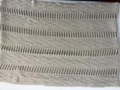 ベージュ ケーブル編み スヌード