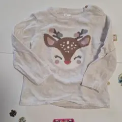 H&M 18M 鹿の顔 ニットセーター トナカイ しか 86 90 12-18M