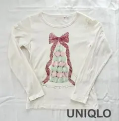長袖Tシャツ スイーツ♡ デザイン　かわいい マカロンツリー　UNIQLO