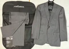 NEWYORKER セットアップスーツ　グレー　A6 美品