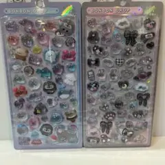 【正規品】ボンボンドロップシール　ぷかぷかボンボン、しろくろボンボン　2枚セット