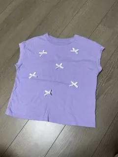 GU リボン付き トップス パープル 150