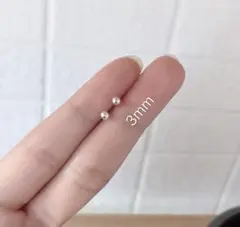 極小　ピアス　シルバー　3mm
