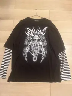 REFLEM レフレム レイヤード スカルプリント ボーダー ロンT 紫 - メルカリ