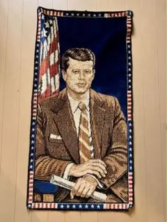 60s 70sケネディ　タペストリー　ラグ　マット　ビンテージ　星条旗　JFK 2026年最新】柄：星 ラグ・カーペットの人気アイテム - メルカリ