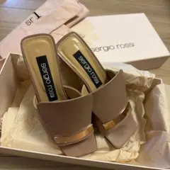 sergio rossi ベージュ ハイヒールサンダル